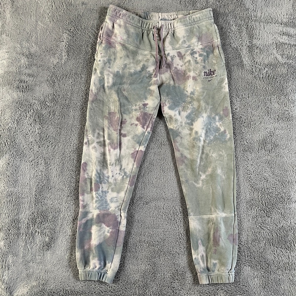 Nike Sportswear Joggers Pants Mens Medium Green Tie Dye Tapered Leg DO6187-574